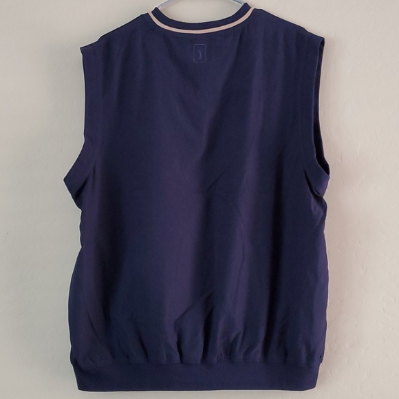 GUC PGA Tour Men's Navy V-Neck Pullover Vest - Picture 3 of 8